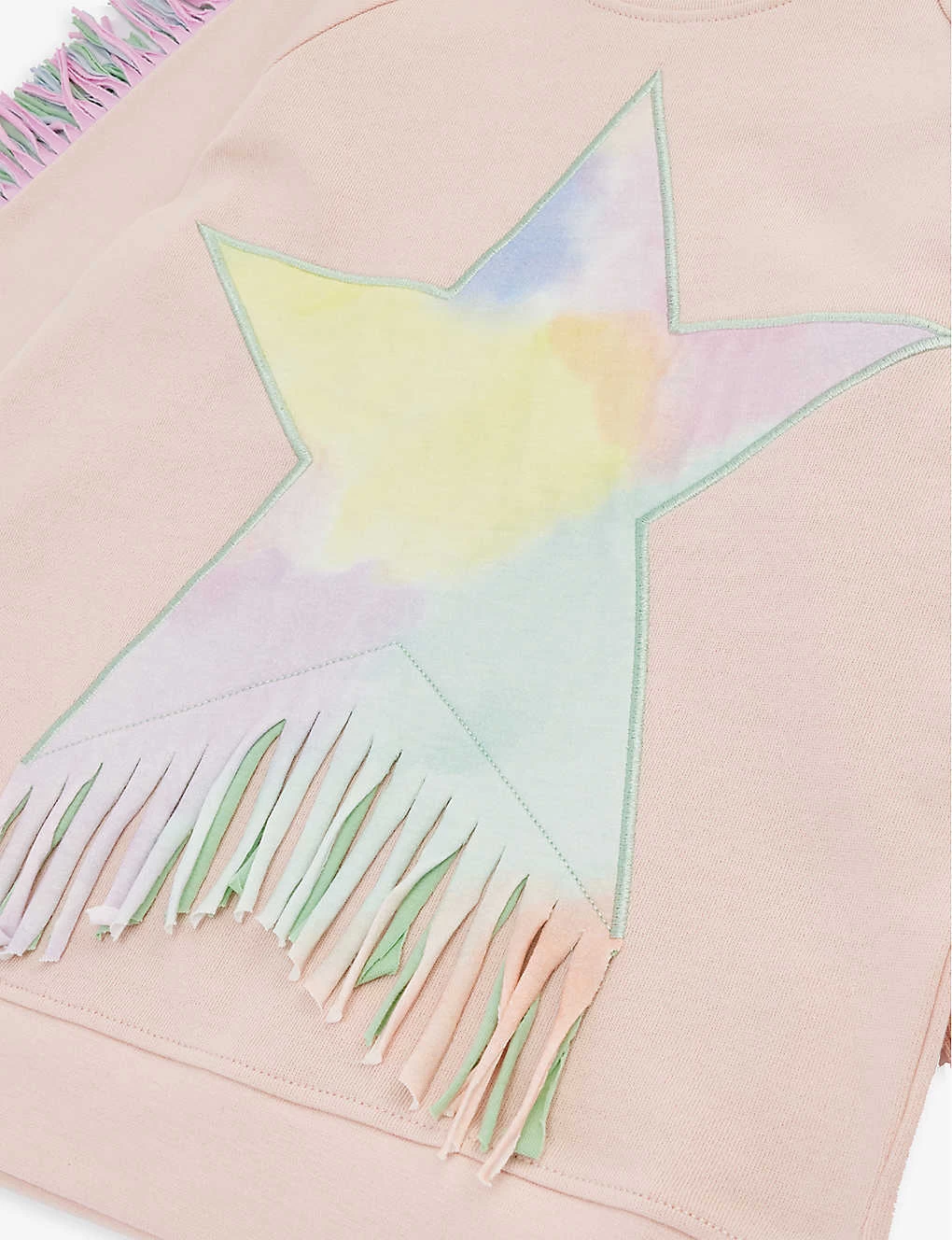 STELLA MCCARTNEY Star-shaped Panel Tassel Cotton-jersey Sweatshirt 2-12 Years 2 STELLA MCCARTNEY Star-shaped Panel Tassel Cotton-jersey Sweatshirt 2-12 Years - Image 2