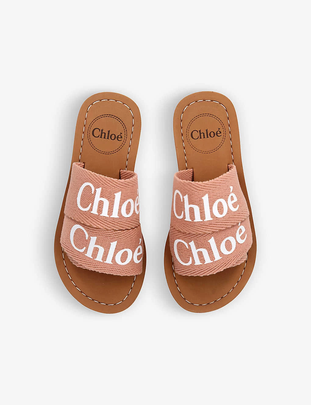 Chloé Aqua Logo-print Woven Sandals 6-9 Years 2 Chloé Aqua Logo-print Woven Sandals 6-9 Years - Image 2