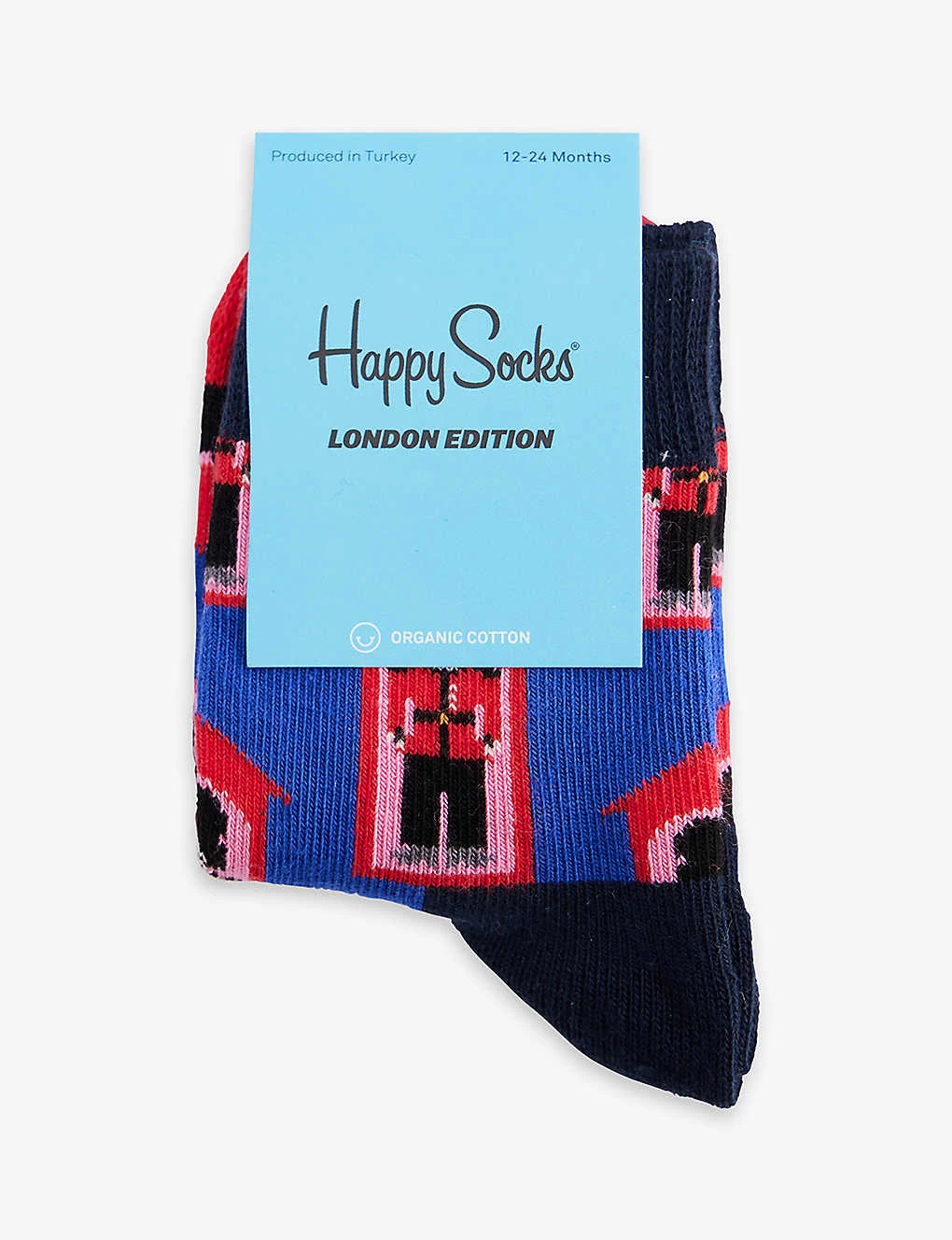 Happy Socks London Guard Ankle-rise Stretch-organic-cotton Blend Socks 12 Months-9 Years 1 Happy Socks London Guard Ankle-rise Stretch-organic-cotton Blend Socks 12 Months-9 Years