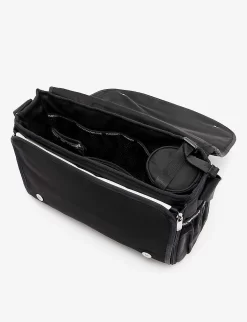 Emporio Armani Brand-badge Shoulder-strap Shell Baby Changing Bag -Boutique Fashionable Childrens Clothing Store R04148260 NERO ALT03