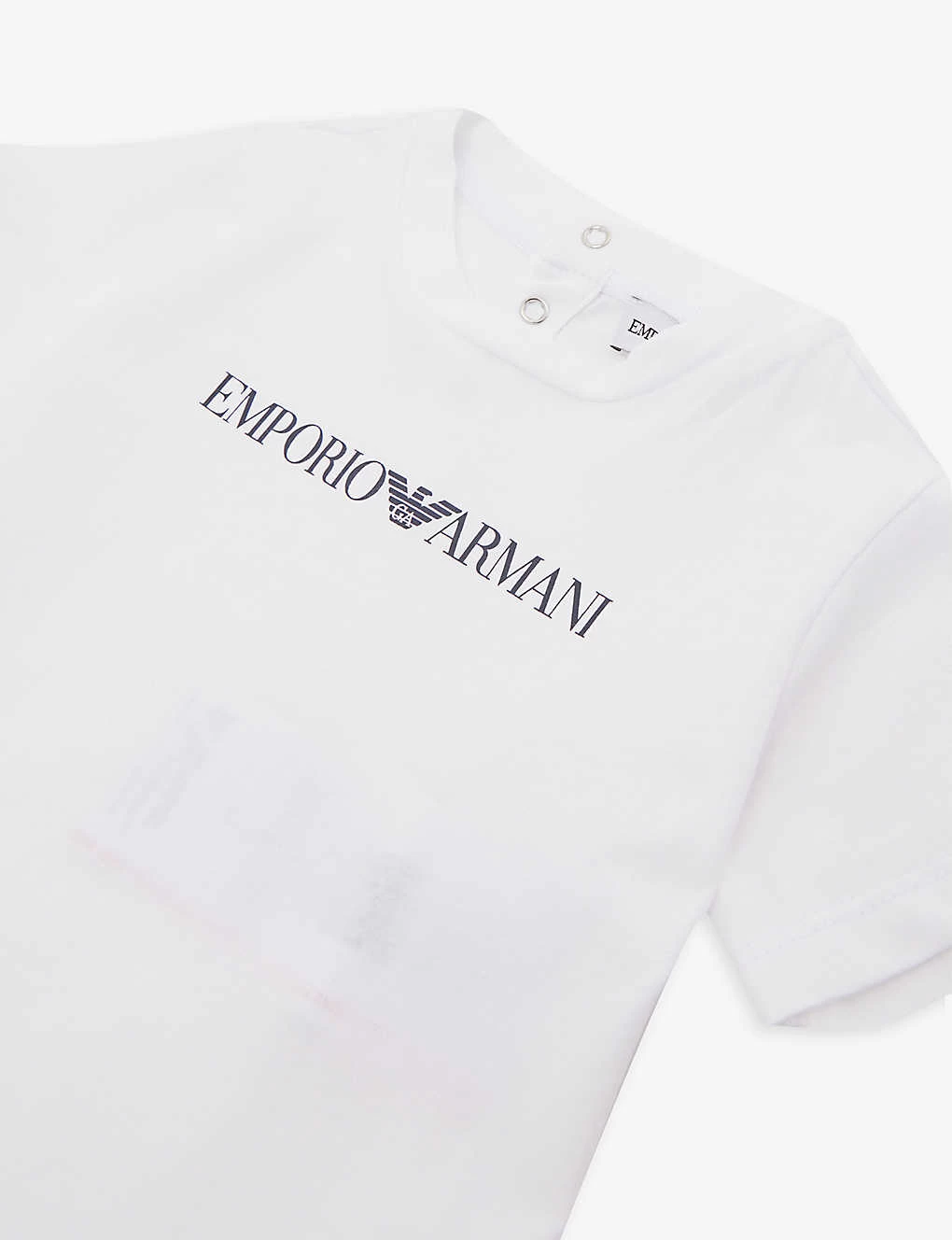 Emporio Armani Logo-print Short-sleeve Cotton-jersey T-shirt 6-36 Months 2 Emporio Armani Logo-print Short-sleeve Cotton-jersey T-shirt 6-36 Months - Image 2