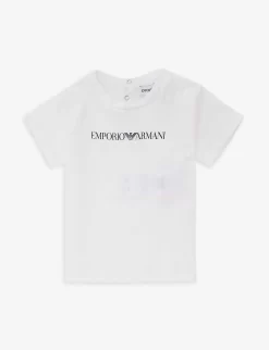 Emporio Armani Logo-print Short-sleeve Cotton-jersey T-shirt 6-36 Months