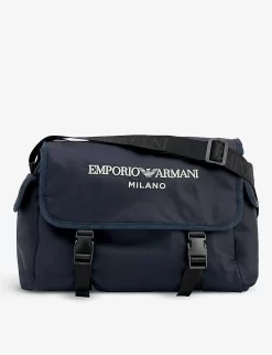 Emporio Armani Logo-embroidered Shell Changing Bag