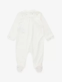 Emporio Armani Brand-print Two-piece Cotton-jersey Set 9 Months -Boutique Fashionable Childrens Clothing Store R04148297 AQUILEBIANCHE ALT02