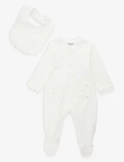 Emporio Armani Brand-print Two-piece Cotton-jersey Set 9 Months