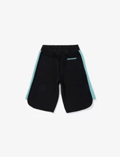 Emporio Armani Logo-print Contrast-panel Cotton-jersey Shorts 5 Emporio Armani Logo-print Contrast-panel Cotton-jersey Shorts -Boutique Fashionable Childrens Clothing Store R04148305 NERO ALT02
