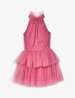 Meri Tulle Dress 4-11 Years 5 Meri Tulle Dress 4-11 Years -Boutique Fashionable Childrens Clothing Store R04148902 AURORAPINK ALT02