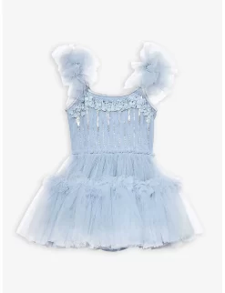 Divinity Ruffle-tulle Embellished Woven Tutu Dress 3-24 Months