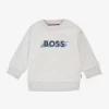Boss Logo-print Long-sleeve Cotton-blend Sweatshirt 6 Months-3 Years