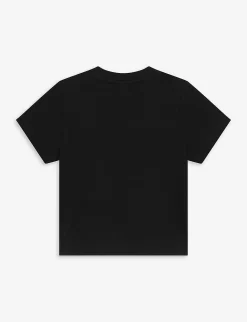 Boss Logo-print Short-sleeve Cotton T-shirt 3 Months-3 Years -Boutique Fashionable Childrens Clothing Store R04150726 BLACK ALT02