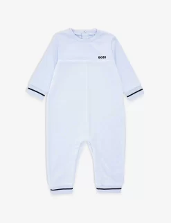 Boss Logo-print Cotton-blend Onesie 1-12 Months
