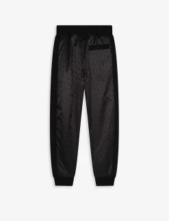 Boss Logo-print Elasticated-waist Jersey Jogging Bottoms 5 Boss Logo-print Elasticated-waist Jersey Jogging Bottoms -Boutique Fashionable Childrens Clothing Store R04150754 BLACK ALT02