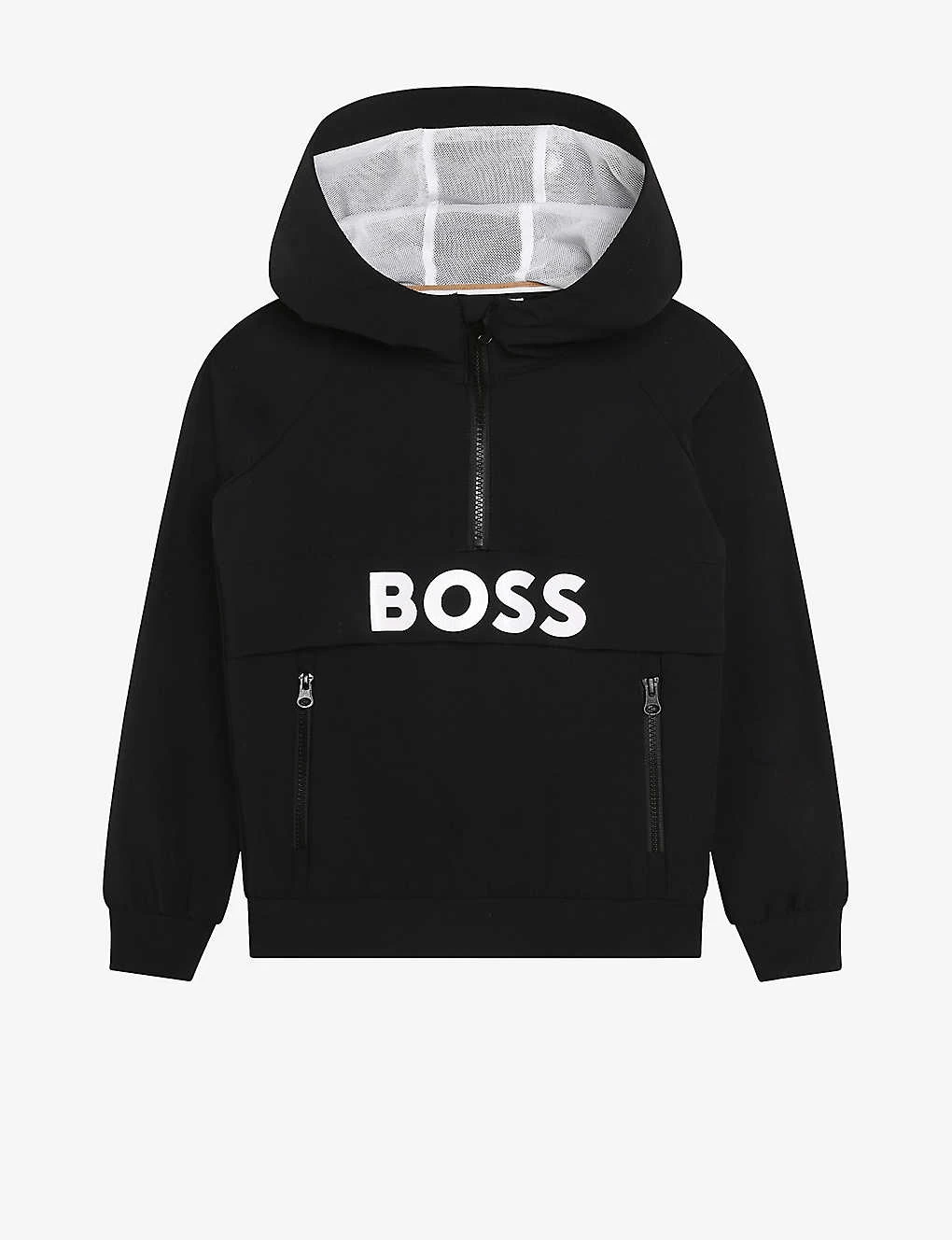 Boss Logo-print Woven Hoody 4-16 Years 1 Boss Logo-print Woven Hoody 4-16 Years
