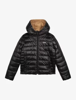 Boss Logo-patch Reversible Shell-down Puffer Jacket 4-16 Years