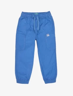 Benetton Brand-tab Elasticated-waist Cotton-poplin Trousers 3-6 Years