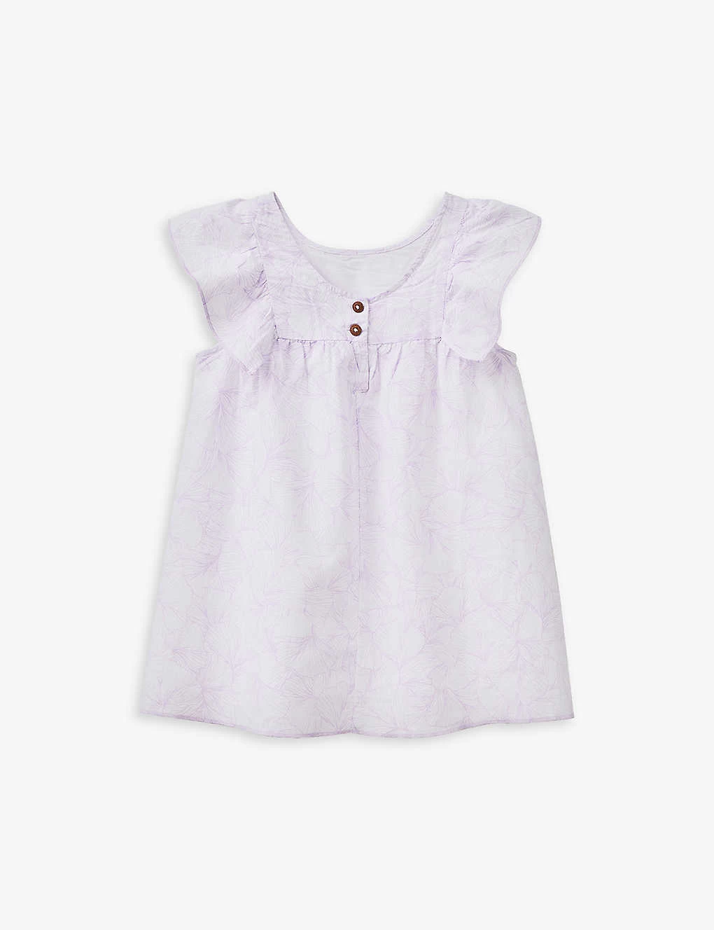 Benetton Floral-print Ruffle-detail Linen Mini Dress 1-6 Years 1 Benetton Floral-print Ruffle-detail Linen Mini Dress 1-6 Years