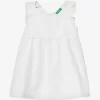 Benetton Ruffle Sleeve Linen And Cotton-blend Dress 1-6 Years
