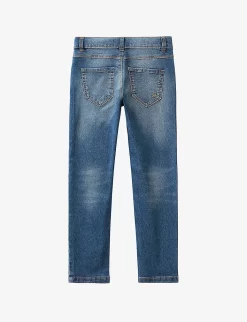 Benetton Slim-fit Mid-rise Stretch-denim Jeans 6-14 Years -Boutique Fashionable Childrens Clothing Store R04151601 BLUEDENIM ALT02