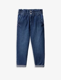 Benetton Basket-waist Wide-leg Stretch-denim Jeans 6-14 Years