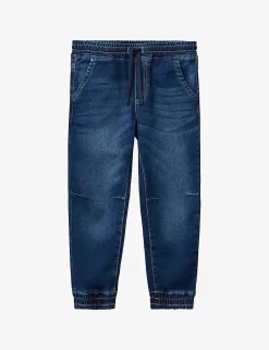 Benetton Elasticated-waist Soft-feel Stretch-denim Jeans 6-14 Years