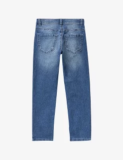 Benetton Regular-fit Straight-leg Stretch-denim Jeans 6-14 Years -Boutique Fashionable Childrens Clothing Store R04151605 BLUEDENIM ALT02