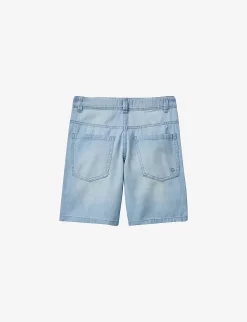 Benetton Five-pocket Regular-fit Denim Shorts 6-14 Years -Boutique Fashionable Childrens Clothing Store R04151611 BLUEDENIM ALT02