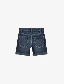 Benetton Five-pocket Regular-fit Stretch-denim Shorts 1-6 Years -Boutique Fashionable Childrens Clothing Store R04151615 BLUEDENIM ALT02