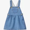Benetton Heart-pocket A-line Stretch-denim Pinafore Dress 1-18 Months