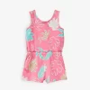 Benetton Tropical Leaf-print Cotton Playsuit 12 Months-6 Years