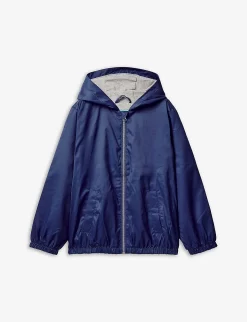 Benetton Logo-print Hooded Nylon Jacket 6-14 Years