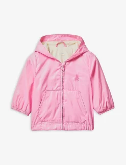 Benetton Logo-embroidered Hooded Nylon Jacket 1-18 Months
