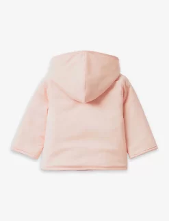 Benetton Hooded Double-breasted Cotton Coat 1-18 Months -Boutique Fashionable Childrens Clothing Store R04151669 PALEPINK ALT02