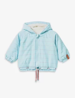Benetton Hooded Striped Padded Cotton Coat 1-18 Months