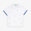 Benetton Logo-embroidered Contrast-trim Cotton-jersey Polo Shirt 1-6 Years
