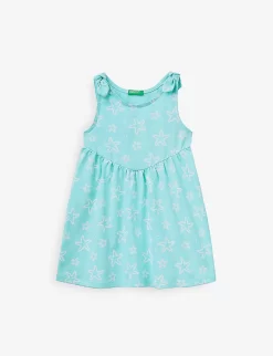 Benetton Starfish-patterned Cotton-jersey Dress 12 Months-6 Years