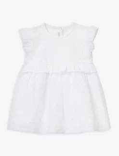 Benetton Ruffled Broderie-anglaise Cotton Dress 1-18 Months