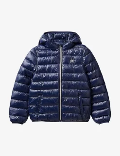 Benetton Logo-embroidered Padded Shell Jacket 6-14 Years