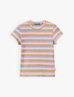 Benetton Stripe-print Short-sleeve Stretch-cotton T-shirt 1-6 Years