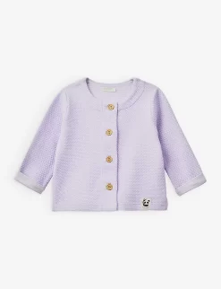 Benetton Round-neck Logo-tab Jersey Cardigan 1-18 Months