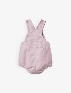 Benetton Patch-pocket Cotton Dungarees 1-18 Months -Boutique Fashionable Childrens Clothing Store R04151778 PINK ALT02