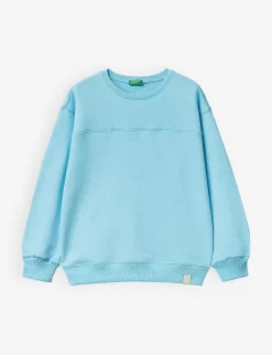 Benetton Round-neck Cotton-blend Sweatshirt 6-14 Years