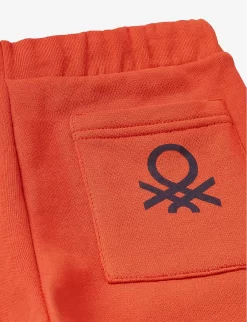 Benetton Logo-print Cotton-jersey Jogging Bottoms 3-6 Years -Boutique Fashionable Childrens Clothing Store R04151784 RED ALT02