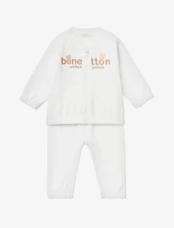 Benetton Logo-print Cotton-jersey Tracksuit Set 1-18 Months