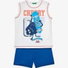 Benetton Graphic-print Sleeveless Cotton T-shirt And Shorts Set 1-11 Years