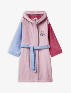 Benetton Contrast-panelled Cotton Bathrobe 4-10 Years