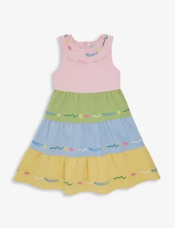 Olivia Rubin Flora Striped Cotton-blend Dress 4-13 Years