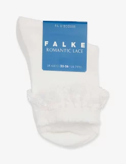 Falke Romantic Lace-trim Ankle-length Cotton-blend Socks 2-10 Years