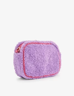Marc Jacobs Brand-patch Teddy-texture Faux-shearling Kids' Shoulder Bag 6 Marc Jacobs Brand-patch Teddy-texture Faux-shearling Kids' Shoulder Bag -Boutique Fashionable Childrens Clothing Store R04157195 VIOLET ALT02