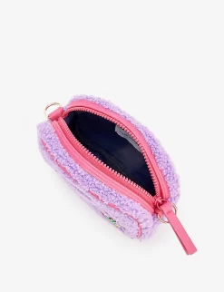 Marc Jacobs Brand-patch Teddy-texture Faux-shearling Kids' Shoulder Bag 7 Marc Jacobs Brand-patch Teddy-texture Faux-shearling Kids' Shoulder Bag -Boutique Fashionable Childrens Clothing Store R04157195 VIOLET ALT03