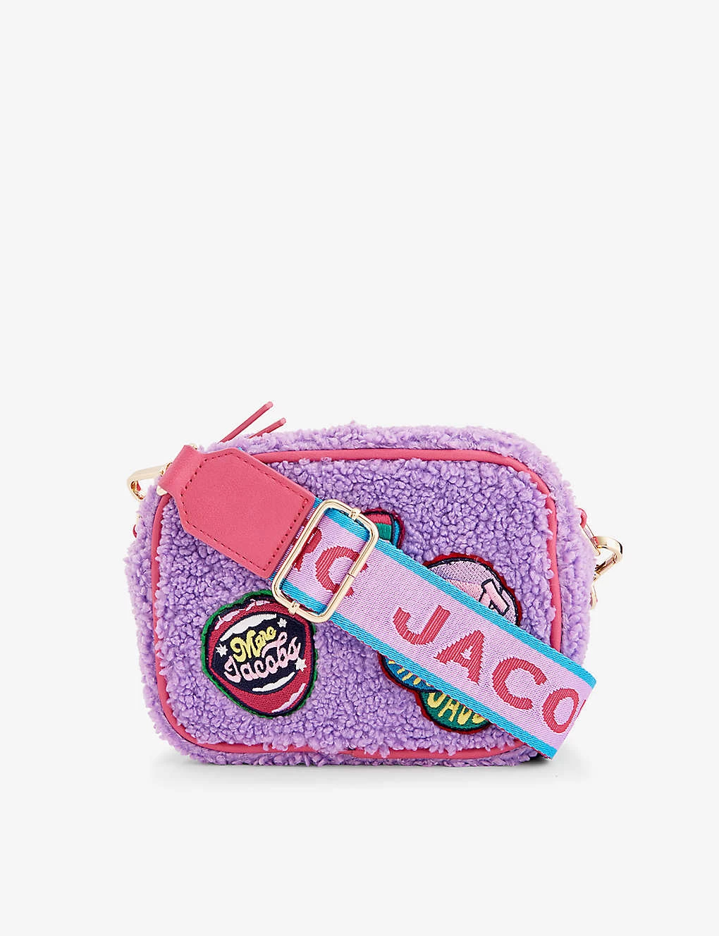 Marc Jacobs Brand-patch Teddy-texture Faux-shearling Kids' Shoulder Bag 1 Marc Jacobs Brand-patch Teddy-texture Faux-shearling Kids' Shoulder Bag